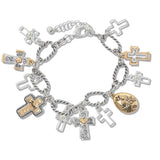 112487, FAITH CROSS INSPIRATION CHARM BRACELET
