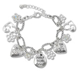 112489, MOTHER AND DAUGHTER FOREVER INSPIRATION CHARM BRACELET