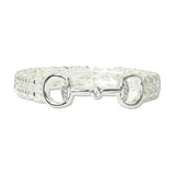112491, CRYSTAL ACCENT HORSEBIT CHAIN STRETCH BRACELET
