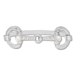 112492, CRYSTAL ACCENT HORSEBIT BANGLE BRACELET