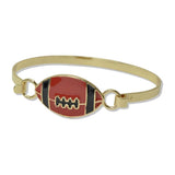 112497, GAMEDAY ENAMEL FOOTBALL HOOK BANGLE BRACELET