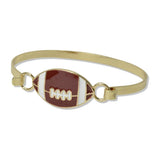 112497, GAMEDAY ENAMEL FOOTBALL HOOK BANGLE BRACELET
