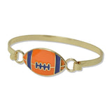 112497, GAMEDAY ENAMEL FOOTBALL HOOK BANGLE BRACELET