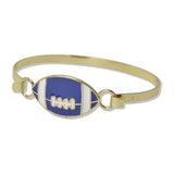 112497, GAMEDAY ENAMEL FOOTBALL HOOK BANGLE BRACELET