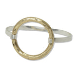 112499, HAMMERED OPEN ROUND HOOK BANGLE BRACELET
