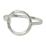 112499, HAMMERED OPEN ROUND HOOK BANGLE BRACELET