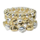 Multi Layered CCB Nugget Beaded Stretch Bracelet - view 6