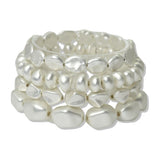 Multi Layered CCB Nugget Beaded Stretch Bracelet - view 2