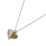 TWO Tone Layered Heart Long Pendant Necklace - view 4