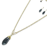 Celluloid Acetate Teardrop Long Pendant Necklace