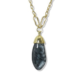 Celluloid Acetate Teardrop Long Pendant Necklace - view 4