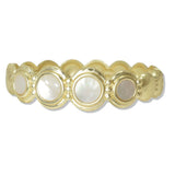 14K Gold Plated MOP Round Designer Inspired Bracelet