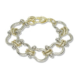 14K Gold Plated Horsebit Link Designer Inspired Bracelet
