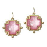 Translucent Cross Drop Earrings