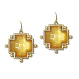 Translucent Cross Drop Earrings - view 2