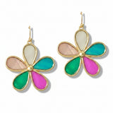 MOP Shell Flower Drop Earrings