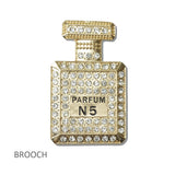 112546, CRYSTAL PERFUME BOTTLE BROOCH PIN