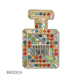112546, CRYSTAL PERFUME BOTTLE BROOCH PIN