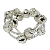 112565, CCB HAMMERED BEAD MULTI LAYERED STRETCH BRACELET