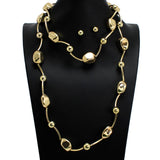 112567, CCB NUGGET BEADED STRETCHABLE LONG NECKLACE