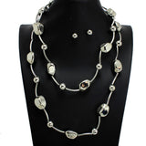 112567, CCB NUGGET BEADED STRETCHABLE LONG NECKLACE