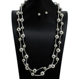 112568, CCB BALL BEADED STRETCHABLE LONG NECKLACE
