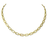 112571, STAINLESS STEEL RECTANGULAR LINK CHAIN NECKLACE