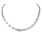 112571, STAINLESS STEEL RECTANGULAR LINK CHAIN NECKLACE