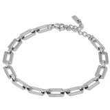 112581, STAINLESS STEEL RECTANGULAR LINK BRACELET