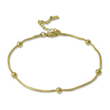 112584, STAINLESS STEEL BEADED SNAKE CHAIN BRACELET