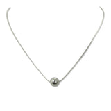 112592, STAINLESS STEEL BALL PENDANT NECKLACE