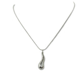 112593, STAINLESS STEEL TEARDROP PENDANT NECKLACE