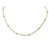 112594, STAINLESS STEEL BEADED SNAKE CHAIN NECKLACE