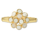 112613, ENAMEL MARBLED CIRCLE CLUSTER STRETCH BRACELET
