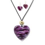 112616, CELLULOID ACEATE HEART PENDANT LONG ADJUSTABLE CORD NECKLACE