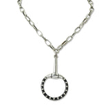 112631, WESTERN LARGE ORNATE HORSEBIT PENDANT NECKLACE,