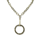 112631, WESTERN LARGE ORNATE HORSEBIT PENDANT NECKLACE,