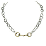 112634, WESTERN HORSEBIT CABLE LINK CHAIN NECKLACE