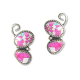 112672, WESTERN TURQUOISE BUTTERFLY POST EARRINGS