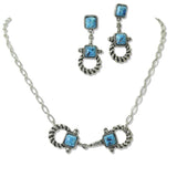 112688, WESTERN TURQUOISE ACCENT TWISTED HORSEBIT NECKLACE