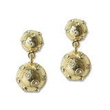 112691, HAMMERED CRYSTAL BAUBLE DROP EARRINGS