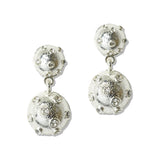 112691, HAMMERED CRYSTAL BAUBLE DROP EARRINGS