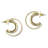 112698, DOUBLE LAYER OPEN HOOP EARRINGS