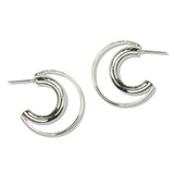 112698, DOUBLE LAYER OPEN HOOP EARRINGS