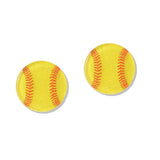 112703, GAMEDAY SPORTS GLITTER ACRYLIC STUD EARRINGS