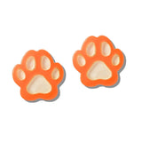 112704, GAMEDAY GLITTER PAW PRINT ACRYLIC STUD EARRINGS