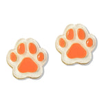 112704, GAMEDAY GLITTER PAW PRINT ACRYLIC STUD EARRINGS