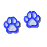 112704, GAMEDAY GLITTER PAW PRINT ACRYLIC STUD EARRINGS