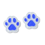 112704, GAMEDAY GLITTER PAW PRINT ACRYLIC STUD EARRINGS
