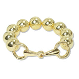 112710, DOUBLE HORSEBIT ACCENT BALL BEADED STRETCH BRACELET